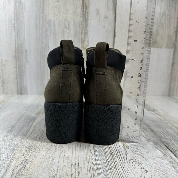 NEW Dr. Scholls Women's Berklie Green Black Wedge Ankle Boots #1369 - Picture 5 of 13